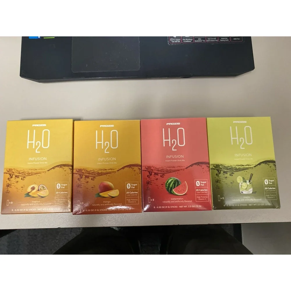 Prozis H20 Infusion Sticks lot of 4 x 8 sticks Powder Mix Drink NEW Portugal
